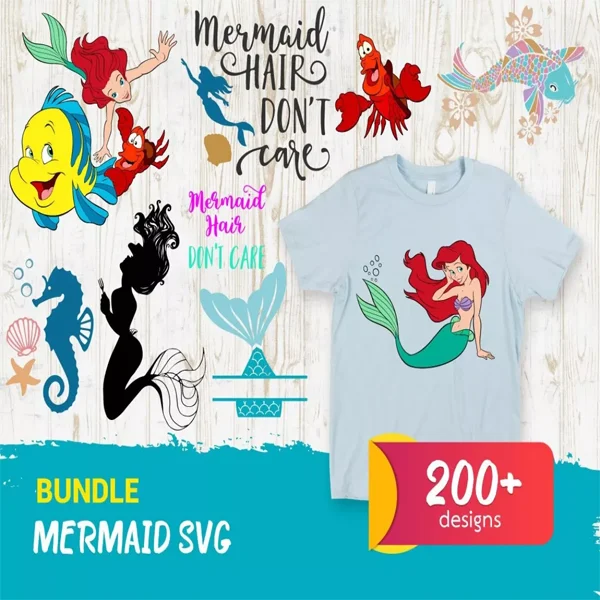 Mermaid SVG Bundle 200+