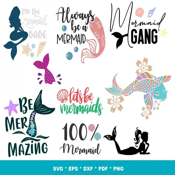 Mermaid SVG Bundle 200+