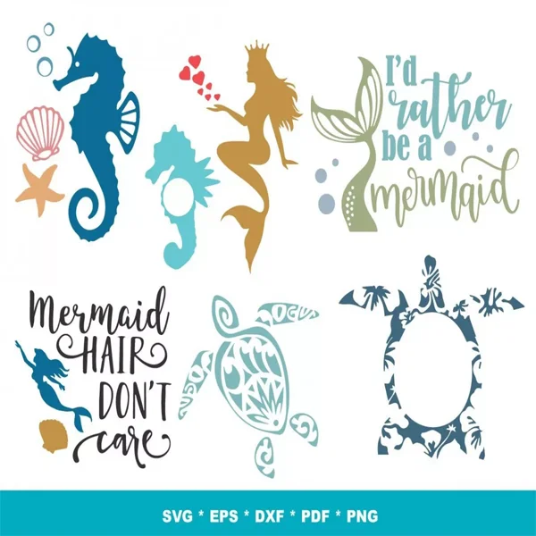 Mermaid SVG Bundle 200+
