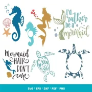 Mermaid SVG Bundle 200+