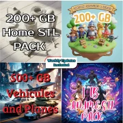 STL Files for 3D Printing – Flexi Models, Miniatures, Cosplay STL Bundle