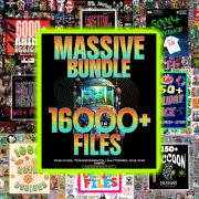 16,000+ Digital Art Mega Bundle: Streetwear, Anime, Memes (POD T-Shirt Graphics)(Digital Download)