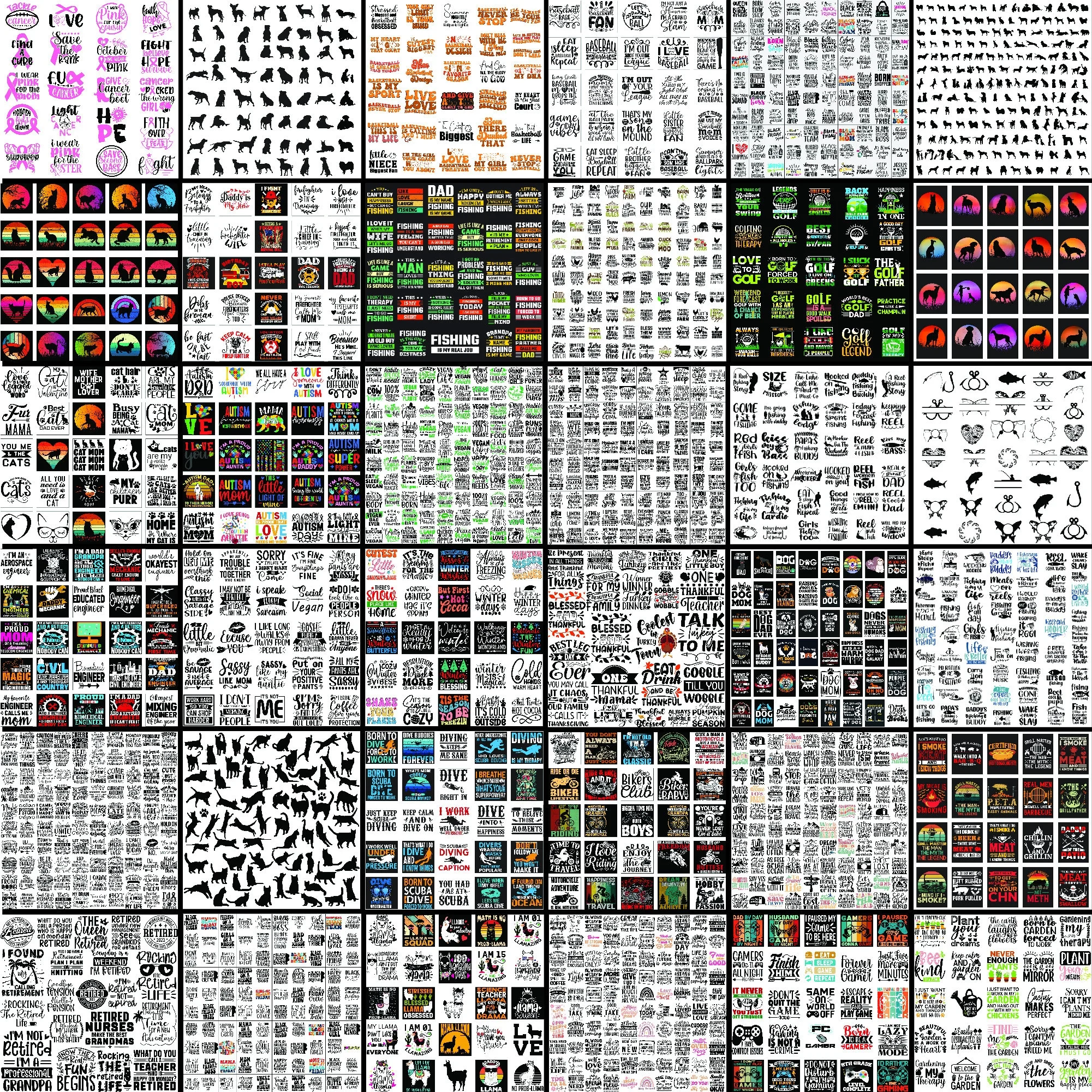 Mega Bundle SVG PNG, The Whole Shop SVG Files for Cricut, Funny Svg Bundle, All in One Svg Bundle, Sarcasm Png Bundle Trendy Svg for Shirts